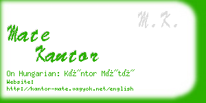 mate kantor business card